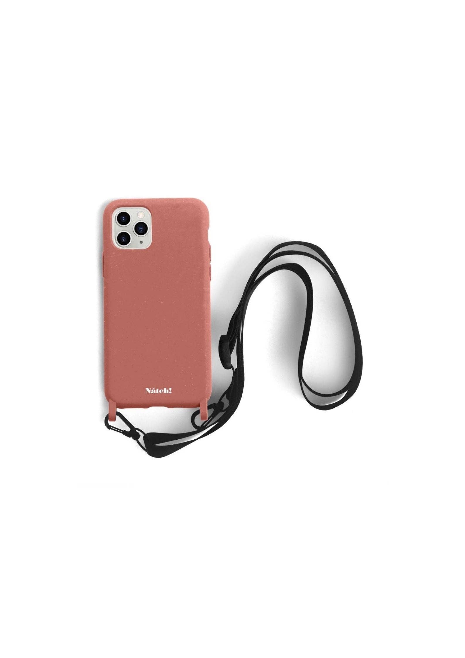 Natch - Wholesale Phone Case - Women's - Eco-Friendly iPhone 11 Pro Max Lanyard Case - Dark Pink