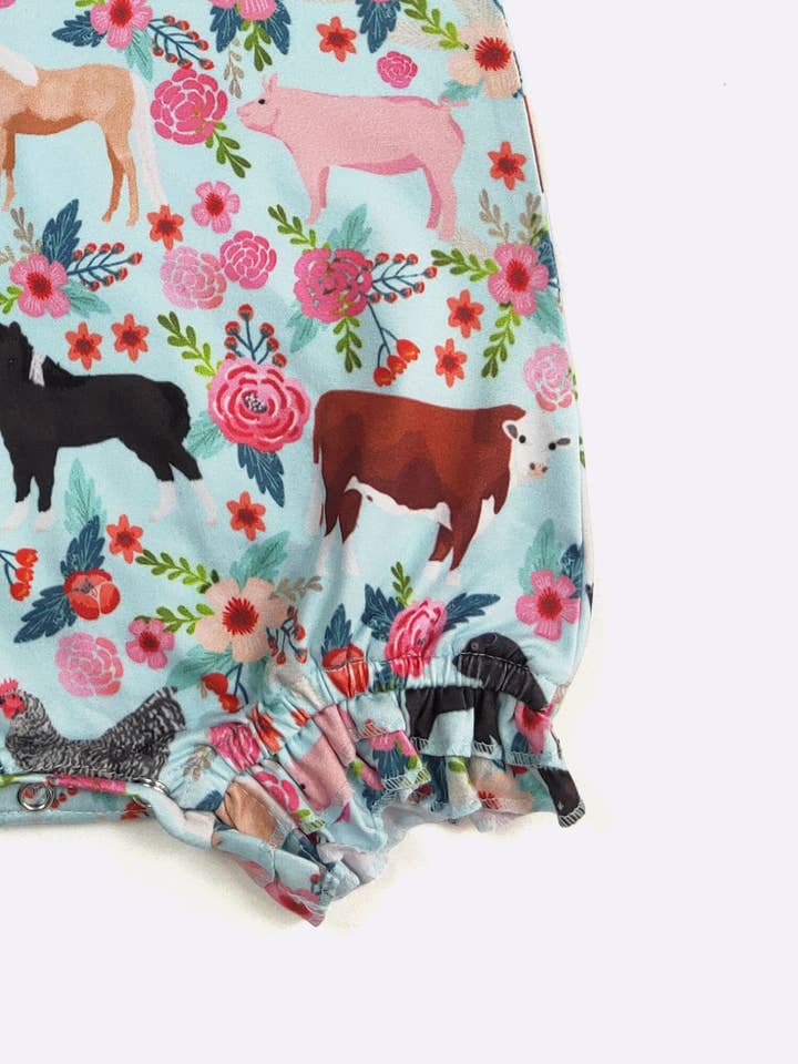 Clover Cottage - Wholesale Bodysuit (Non-Footed) - Baby - Farm Floral Baby Romper
