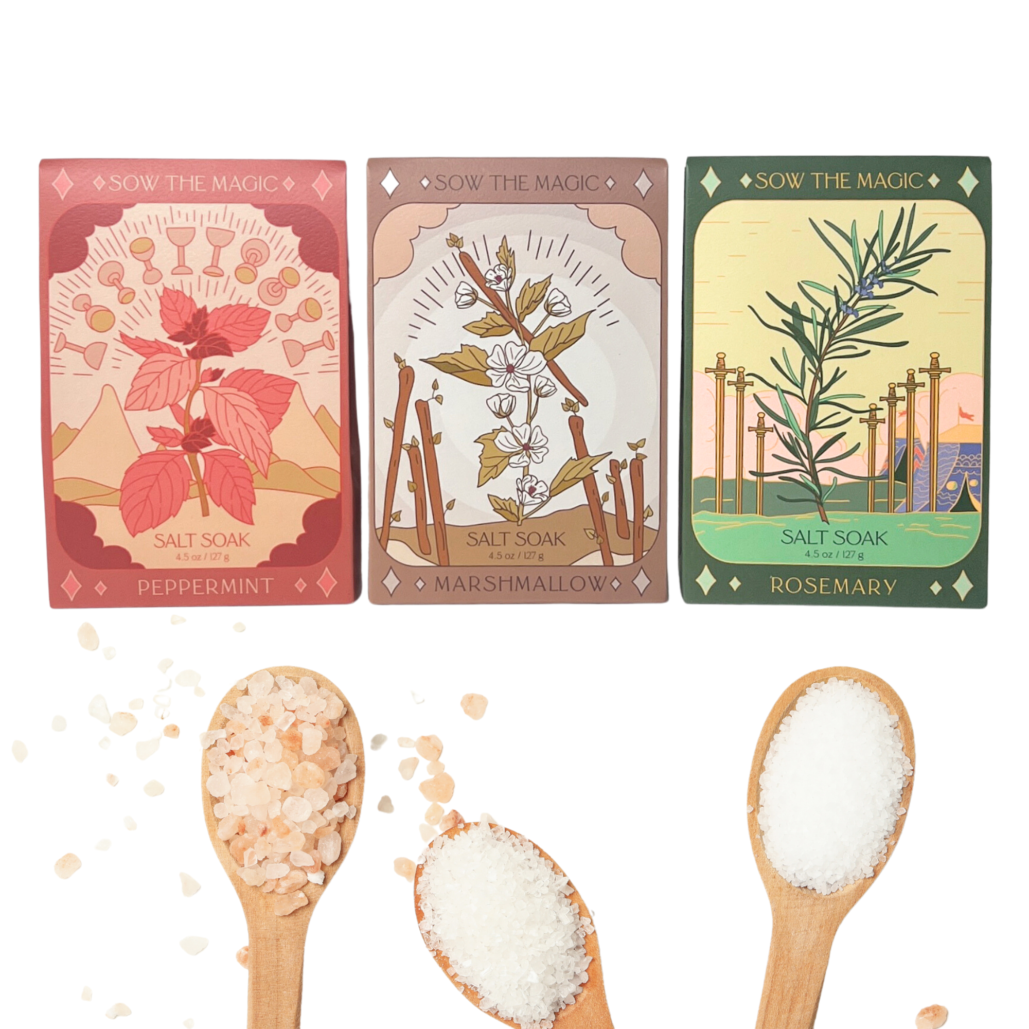 Sow the Magic - Wholesale Bath Salts - Marshmallow Tarot Salt Soak6