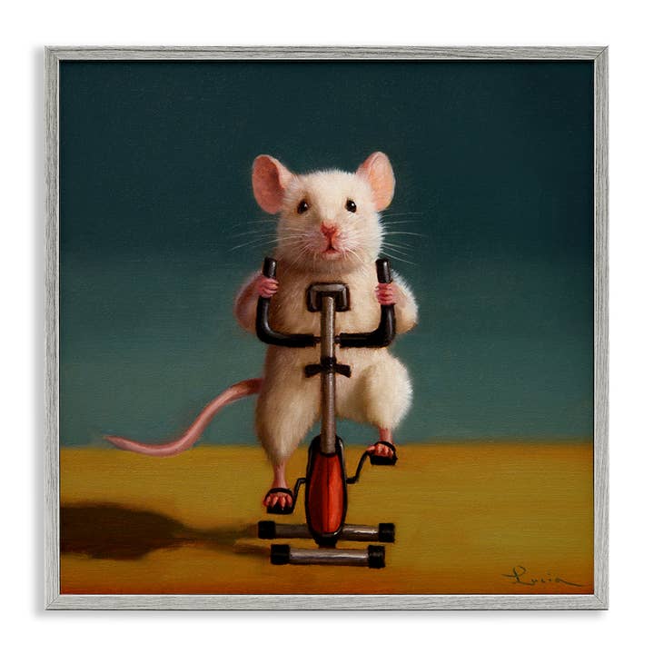 Stupell Industries - Wholesale Wall Sign - Funny Workout Mouse - Framed Wall Art19