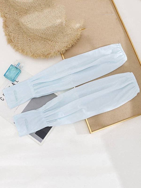 Sheer Trend – wholesale Armvärmare – Dam – Enfärgad Ice Silk Loose Solskyddshylsa12