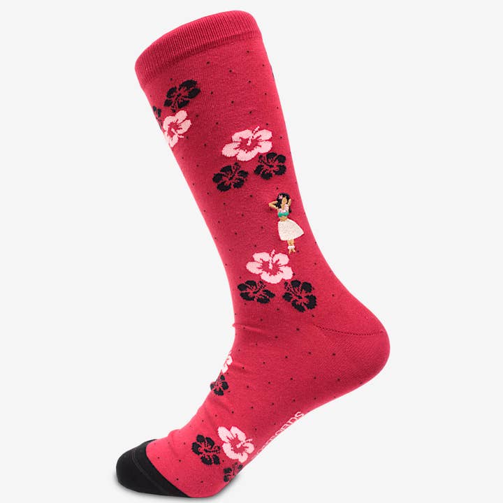 “Aloha” - Meias finas para homem com tema havaiano por atacado de Soxfords