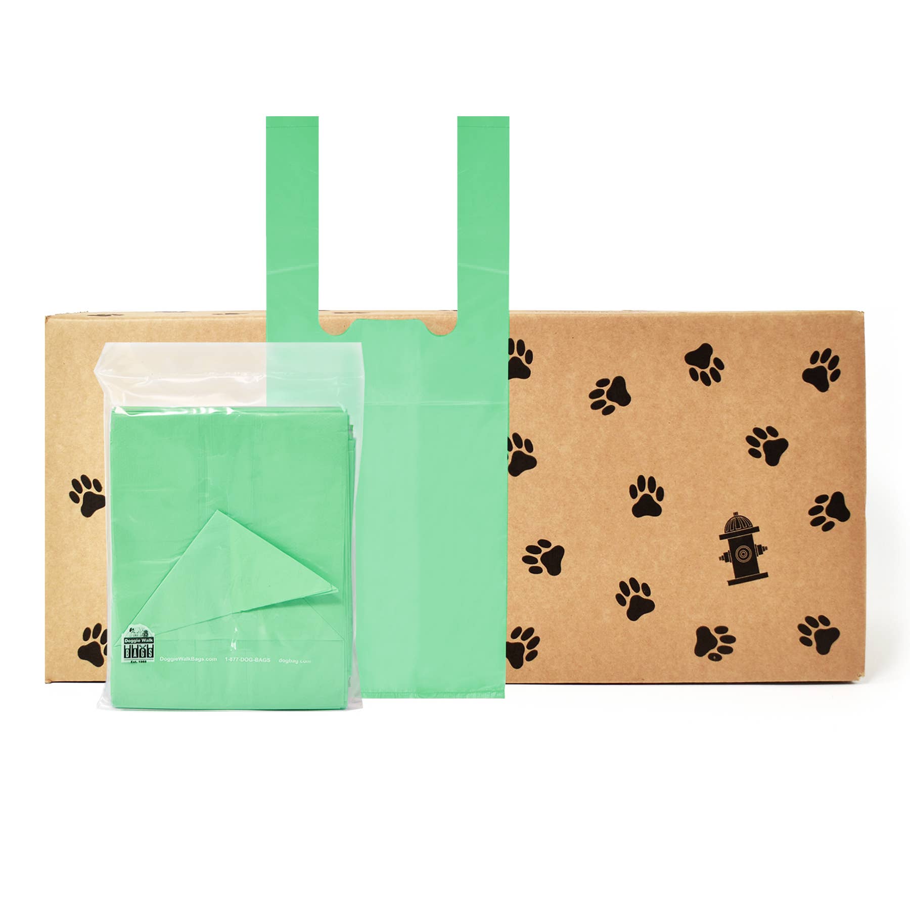 Doggie Walk Bags - Wholesale Pet Poop Bag - 4200 Tie Handle Poop Bags, Double Case, More Options4