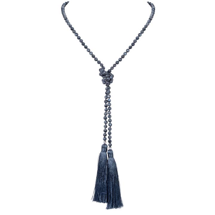 Ole - Wholesale Beaded/Pearl Necklace - Crystal Beads Silk Tassel Necklace