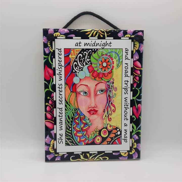 Viskade hemligheter citat keramiska plattor för wholesale av Florida Vibes Art / Mungo Key Designs