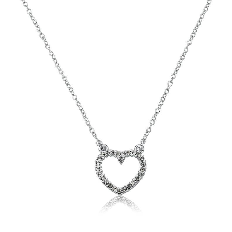 Little Miss Twin Stars – wholesale Pendant/charm necklace – Open Heart Cz Necklace0