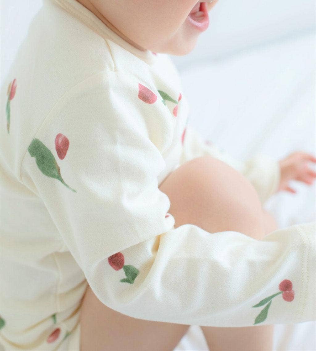 Berry Organic Cotton Long Sleeve Onesie-Berry Garden for wholesale on Faire2