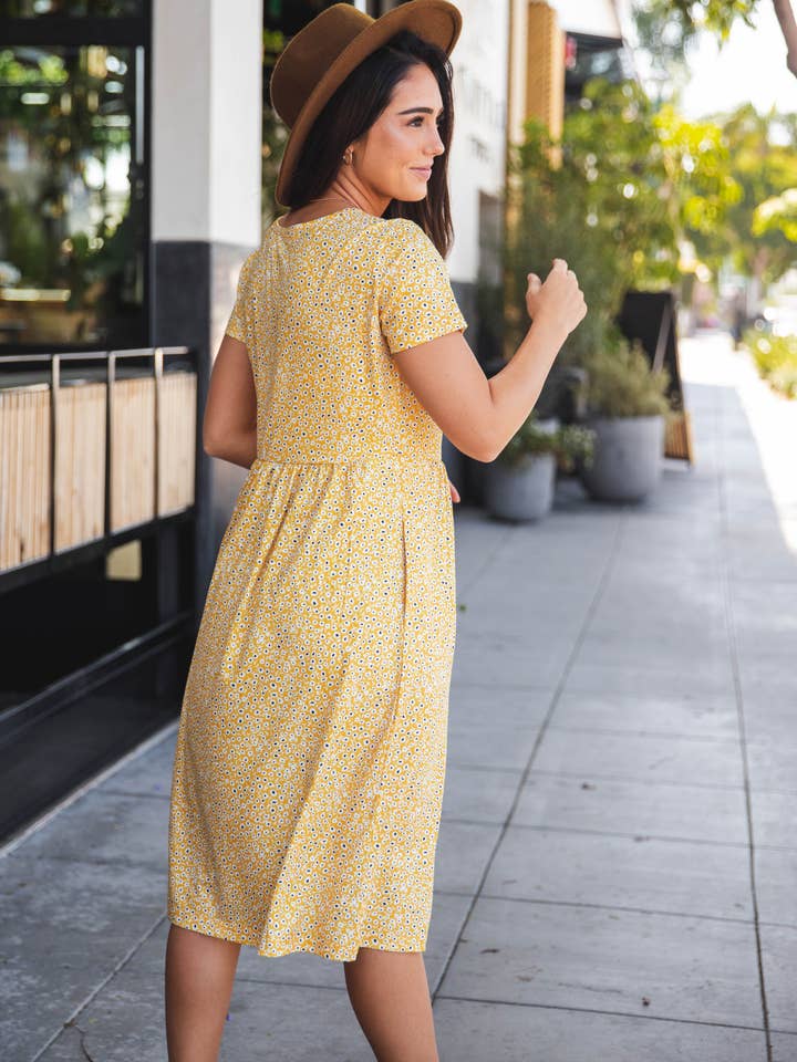 Tickled Teal - Vendita all'ingrosso Vestito - Donna - Abito Penelope con tasca laterale arricciata13