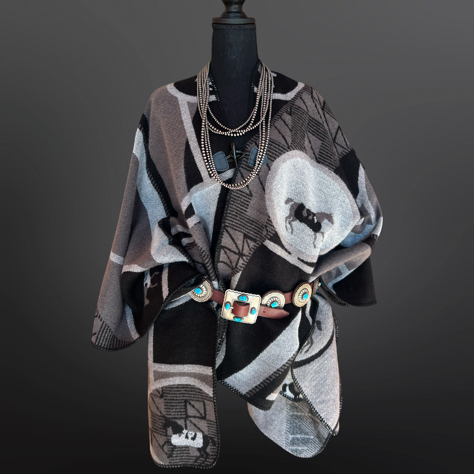 Westrian International - Wholesale Wrap - Women's - Equestrian Wrap Shawl - Horse Pattern Blanket Scarf0