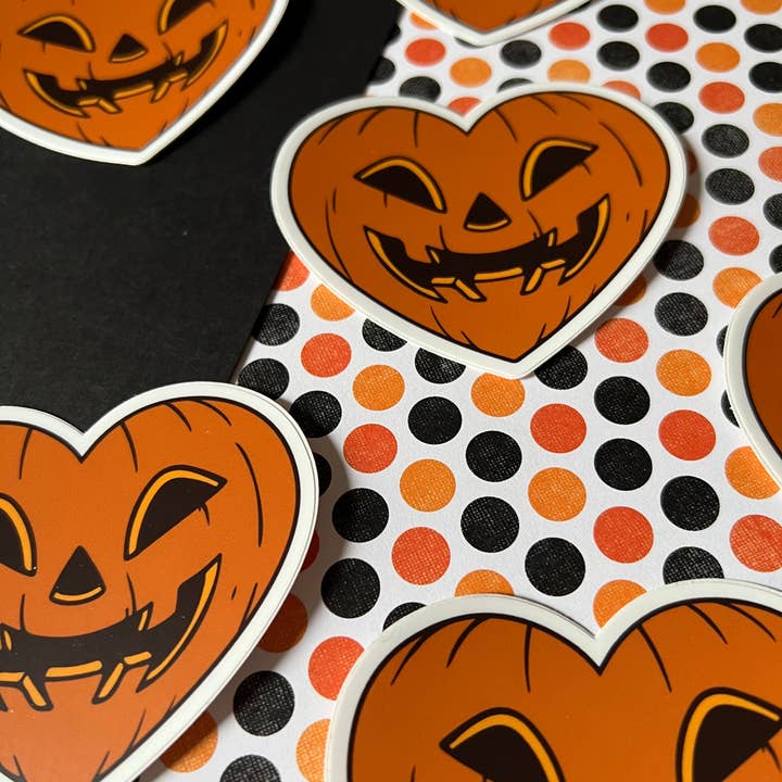 Fox and Brambles - Wholesale Sticker - Jack O’ Lantern Pumpkin Sticker. Halloween
