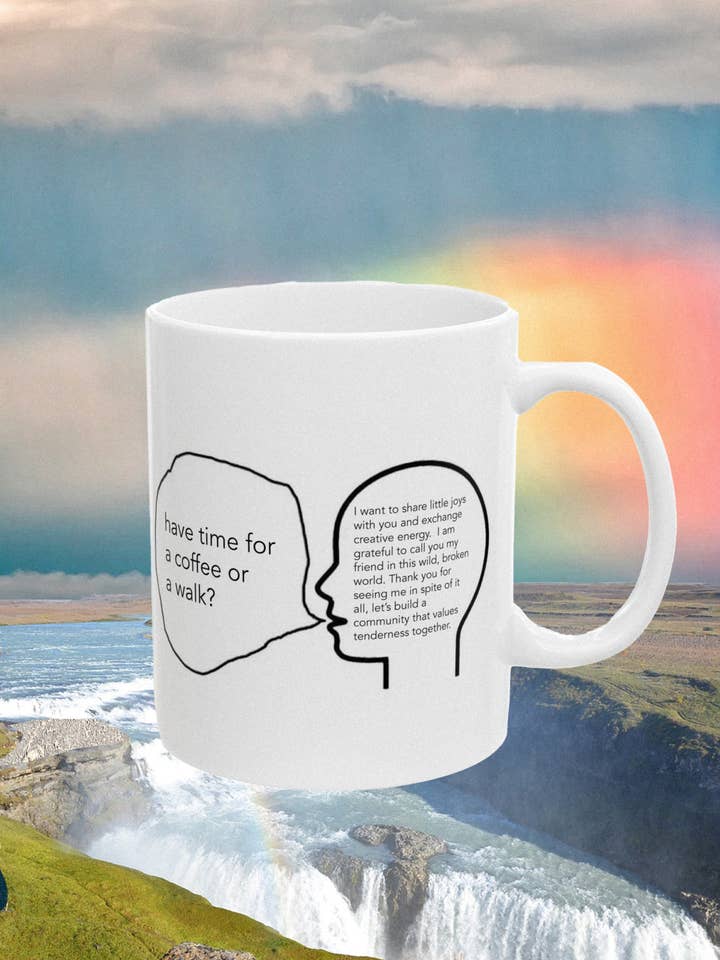 Coffee and a Walk Mug for wholesale by here now wow