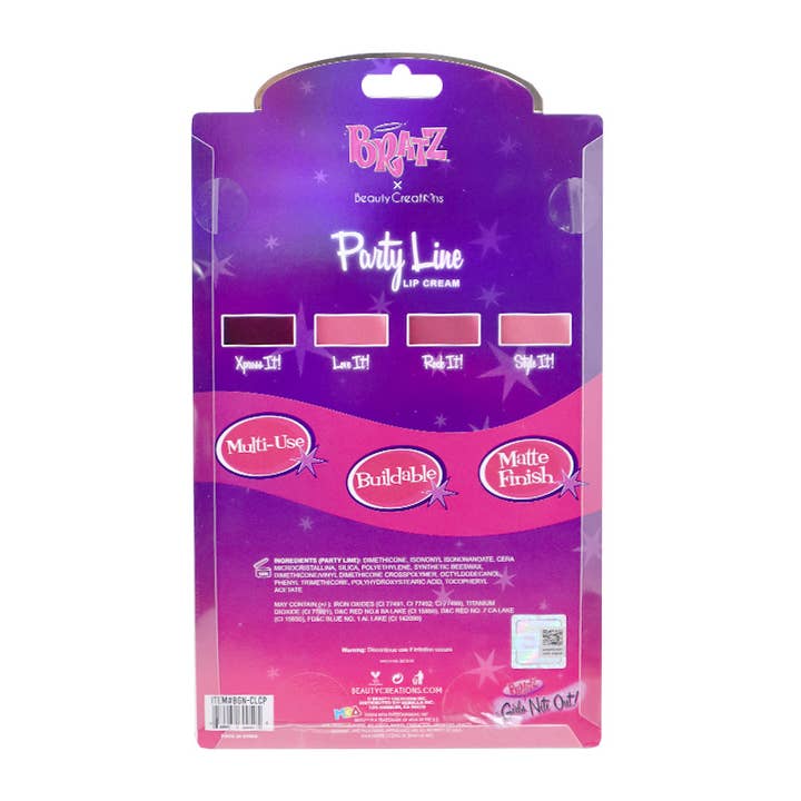 PINEAPPLE Beauty - Wholesale Lipstick - Beauty Creations BGN-CLCP Bratz Party Line Lip Cream - 6 pcs