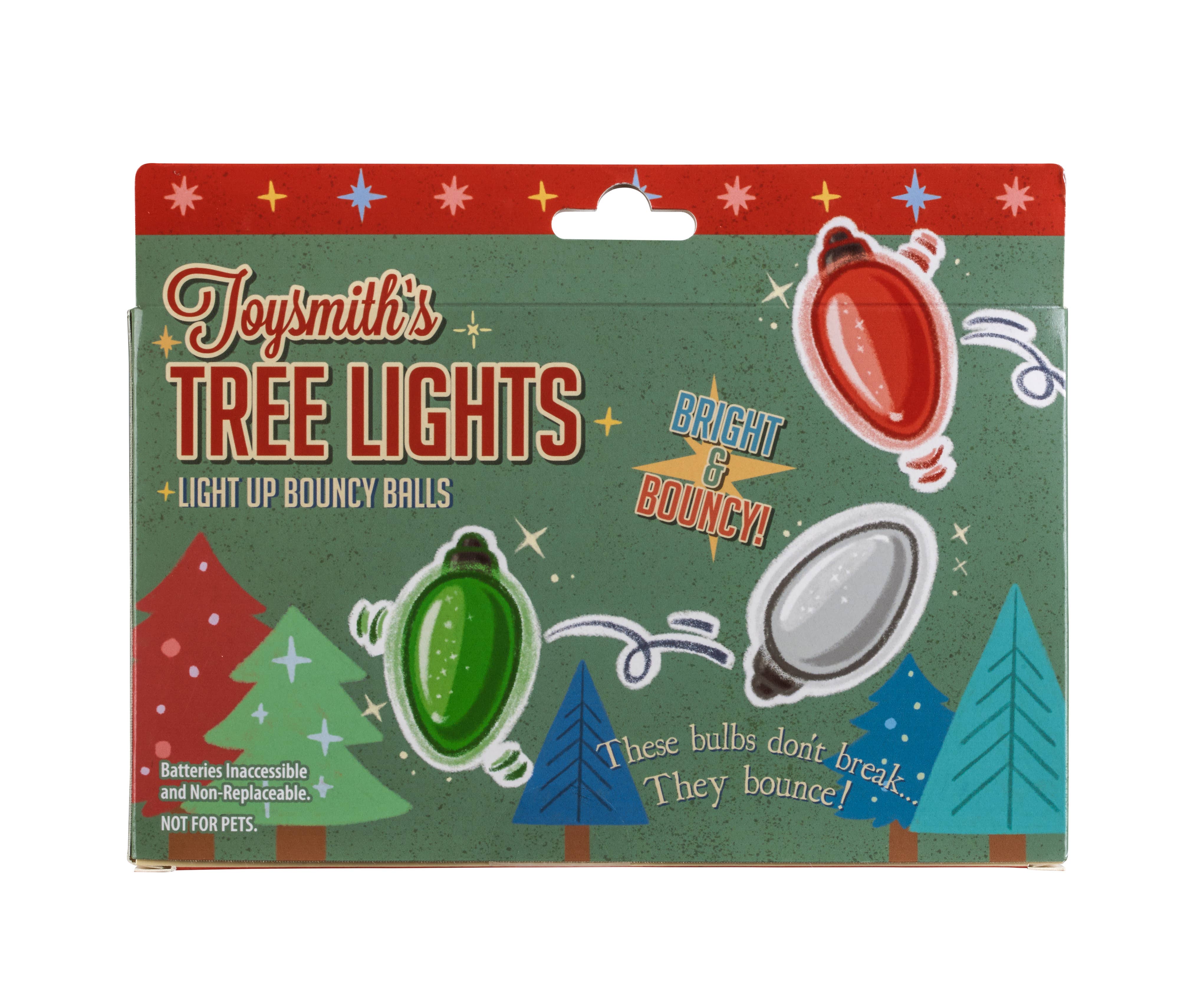 Toysmith - Wholesale Light-Up Toy - Kids & Baby - Holiday Light-Up Bouncy Ball, Assorted Colors, Christmas1