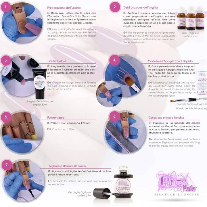 Pics Nails - Wholesale Nailcare set - Acrygel Complete Kit Prof. Acrylic Gel Nail Extension2