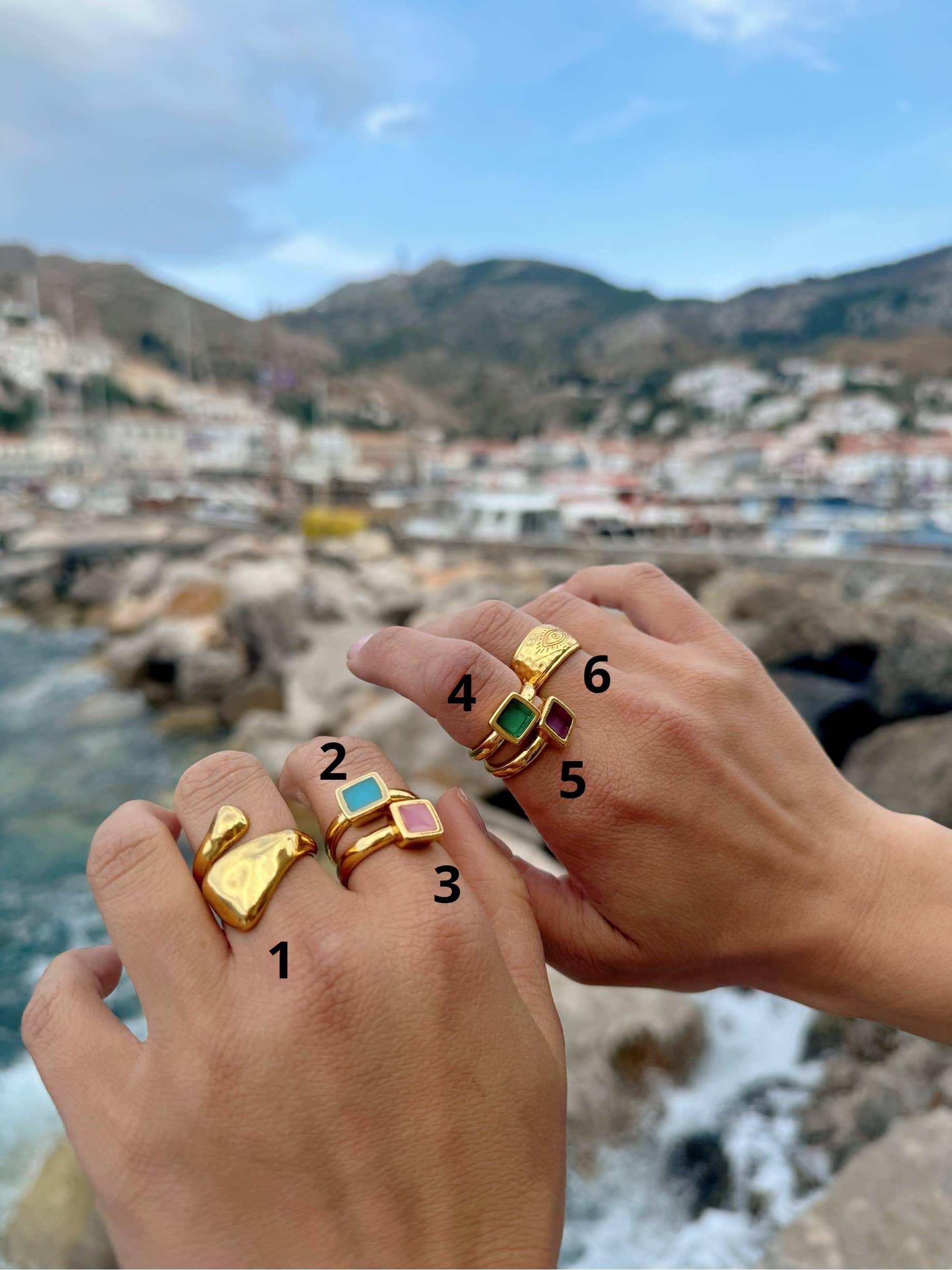 Christina Christi - Wholesale Cocktail/Statement Ring - Women Gold Rings, Gold Stacking Rings, Gold Band Rings,Women1