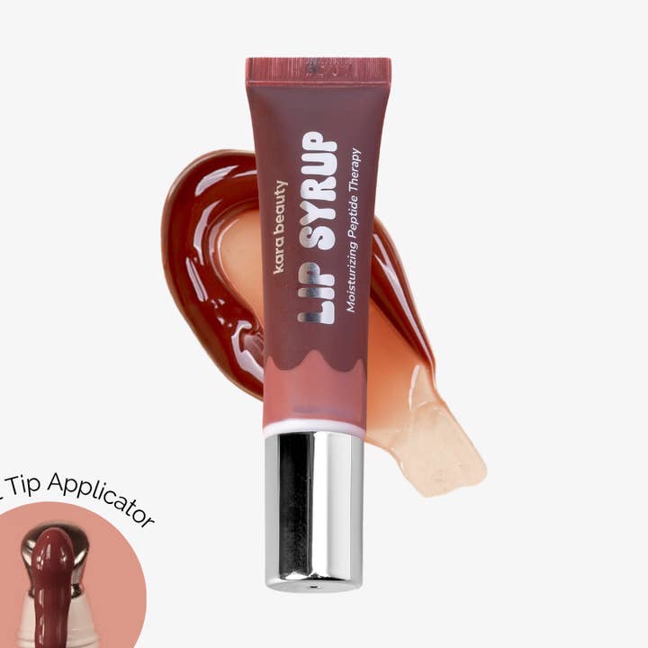 Lip Syrup Moisturizing Peptide Therapy Lip Gloss Deep Rose for wholesale by Kara Beauty
