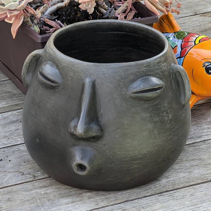 Whistler Face Planter Pot Handmade Pottery for wholesale by LUV2BRD