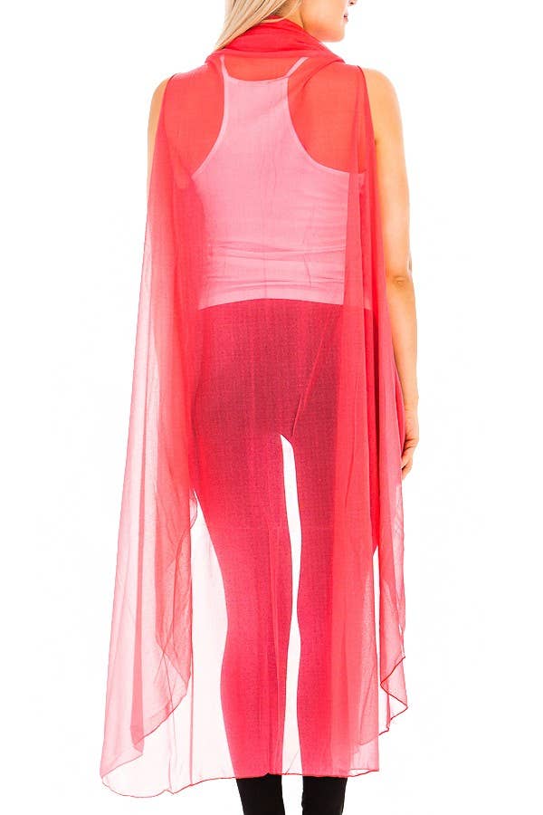 Cap Zone - Vendita all'ingrosso Copricostume - Donna - Copricostume senza maniche in tinta unita trasparente e versatile5