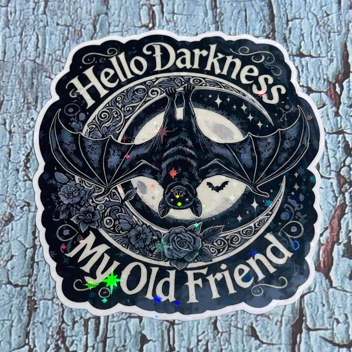 Hej Mørke Flagermus Udskåret Vinylklistermærke for engroshandel hos Prairie Chicken Sticker Shop & Gifts