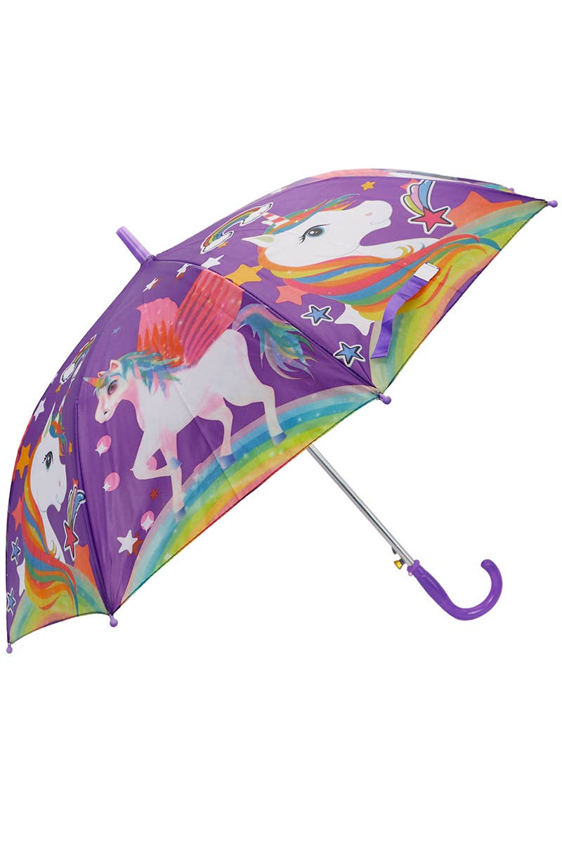 Cap Zone – Großhandel Regenschirm – Kinder – Kinder-Regenschirm mit Einhorn-Motiv, Kunststoff, automatisches Öffnen, klappbar4