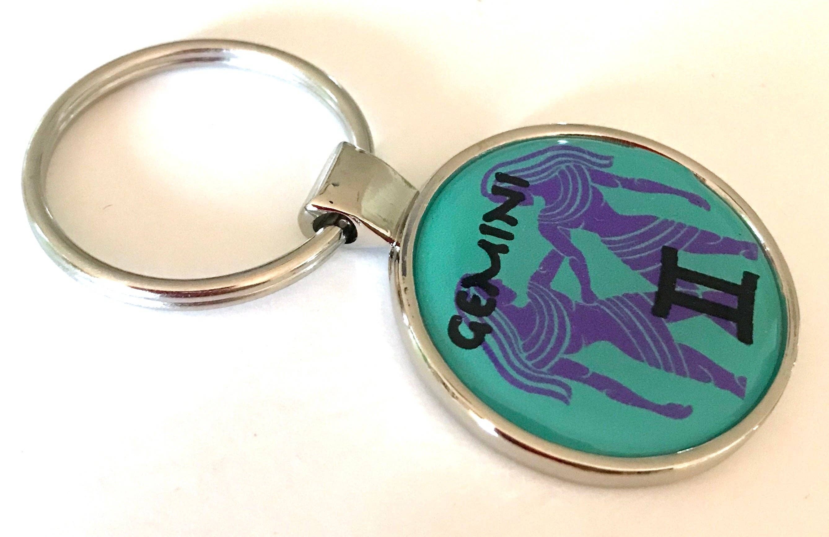 Mary Ellis - Wholesale Keychain - Unisex - Zodiac Gemini Dome Keychain1
