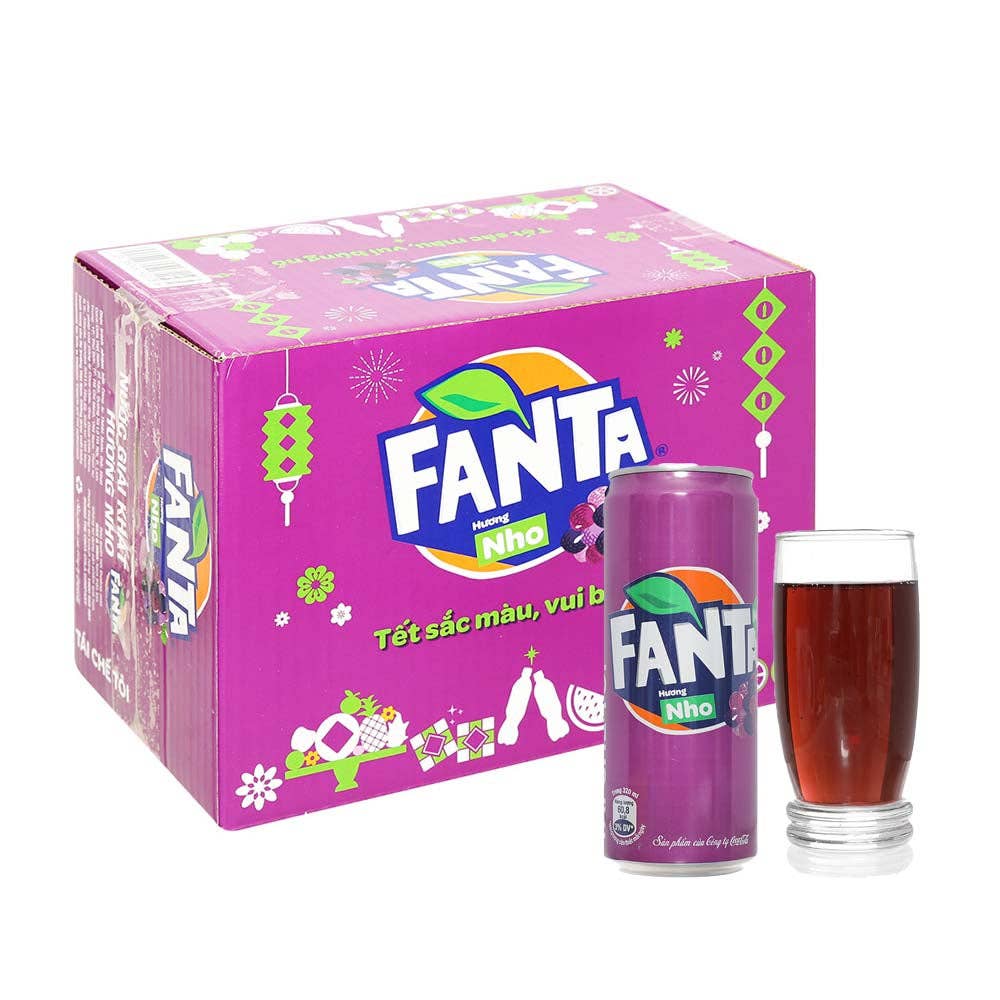 Global Bite Co - Wholesale Soda/Carbonated Drink - Fanta Grape Flavor 320ml (Vietnam)1