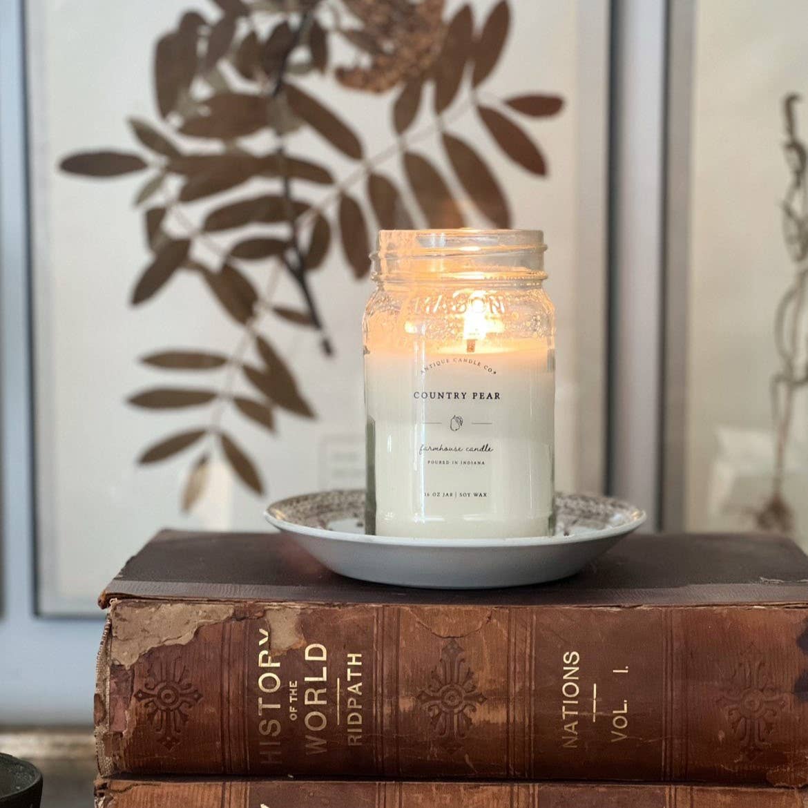 Antique Candle Co.® - Wholesale Jar/Filled Candle - Country Pear - Soy Wax Mason Jar Candle1