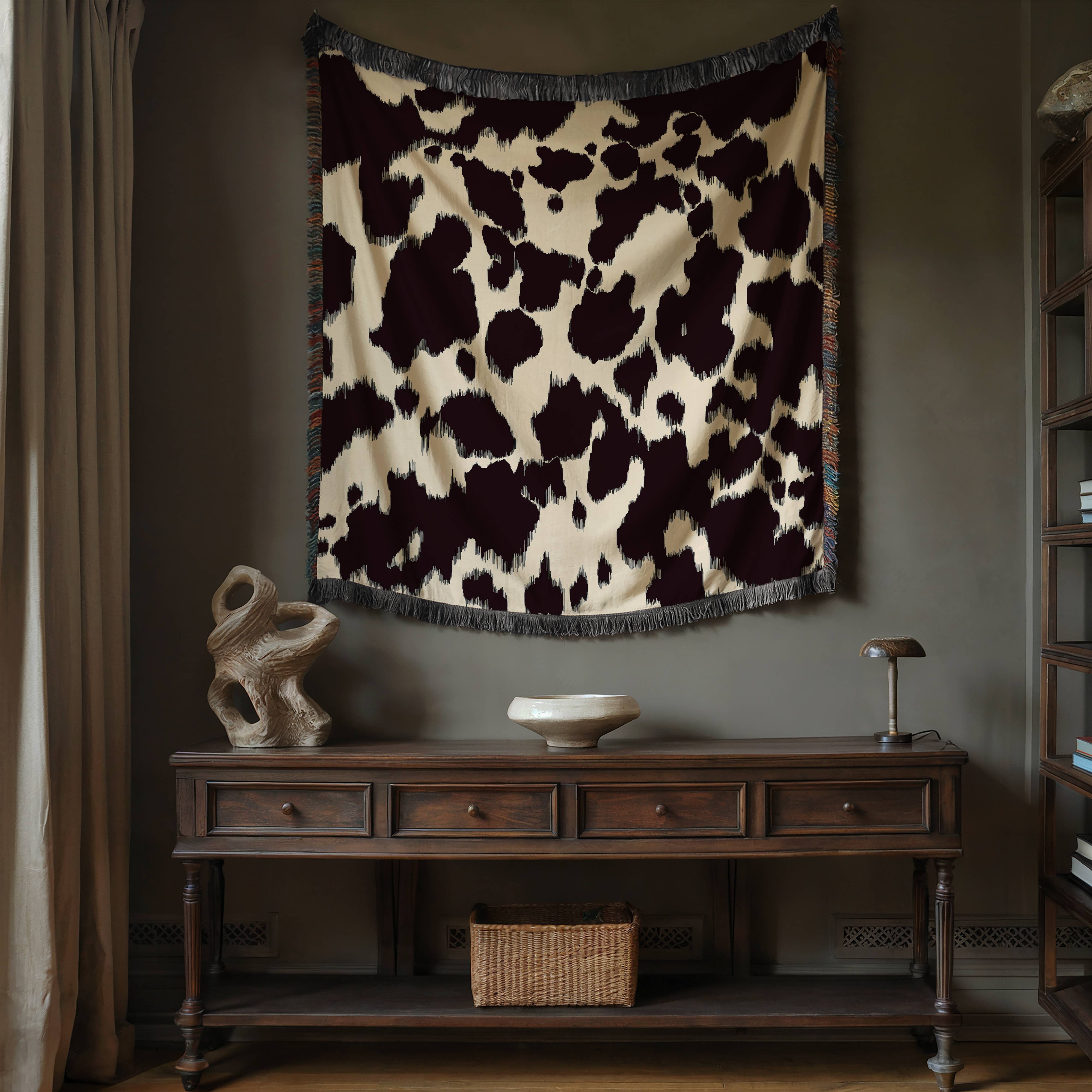 CasaIuliia - Wholesale Throw Blanket - Western Cowhide Blanket – Cowboy Ranch Style Woven Throw8