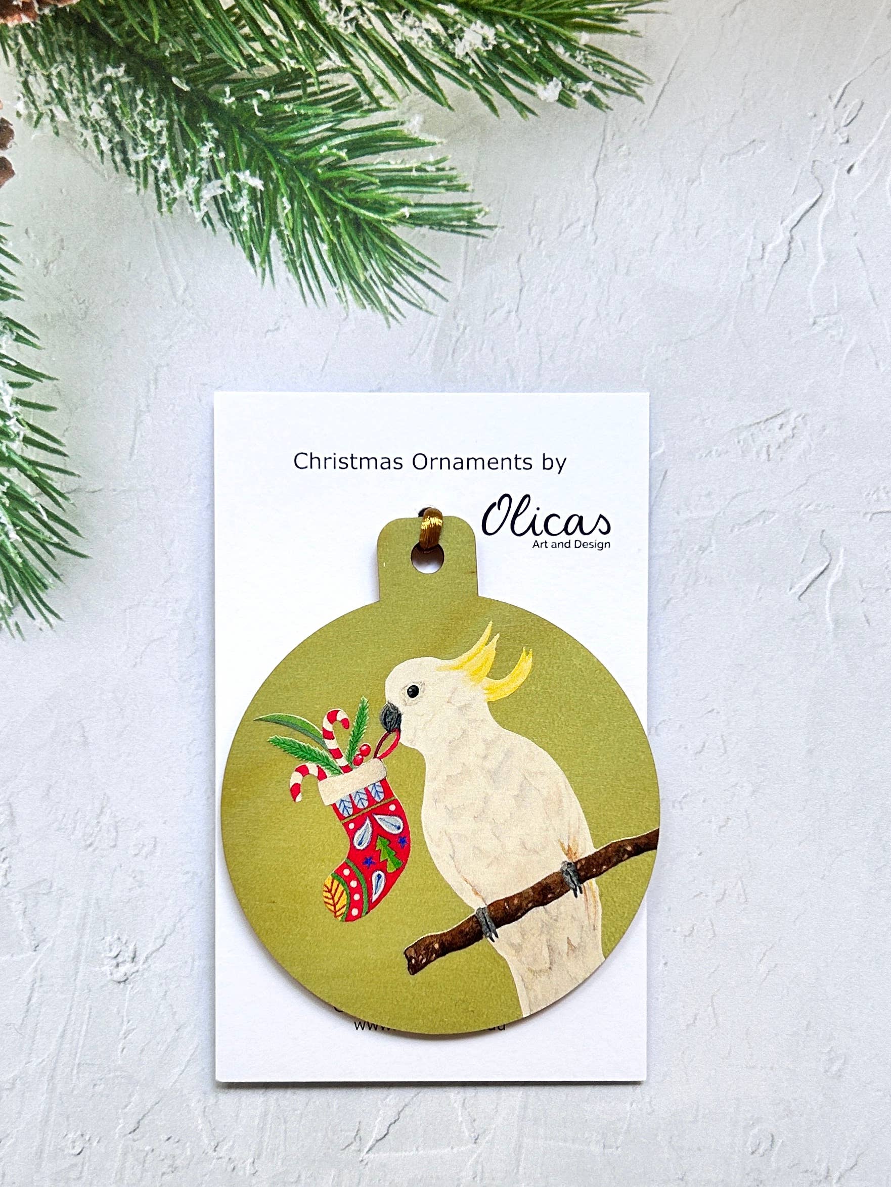 Olicas Art and Design - Wholesale Ornament set - Wooden Ornaments / Australian animals ornaments0