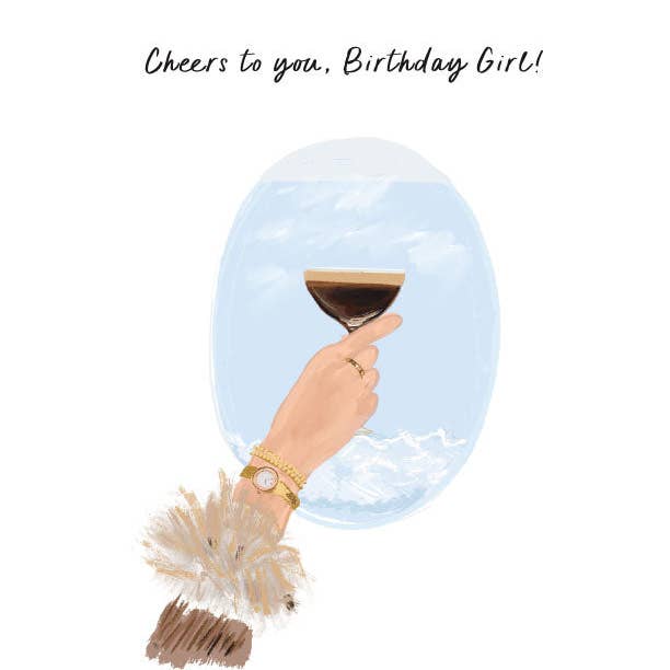 RAGAZZA DEL COMPLEANNO - Biglietto di Auguri per la vendita all'ingrosso da parte di Rebecca Illustrated