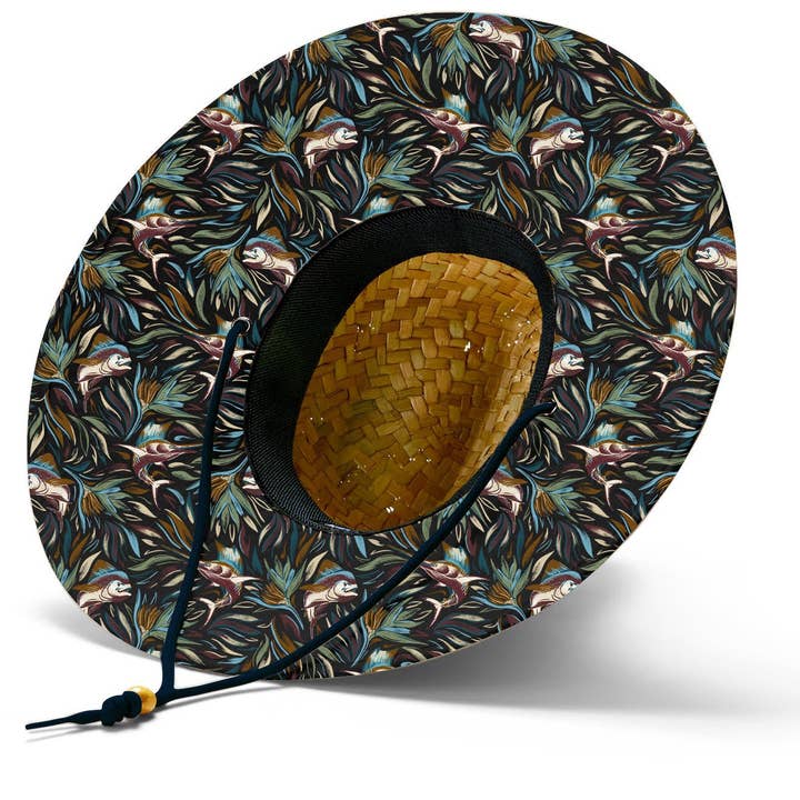 Black Flower Strike Islander Hat for wholesale on Faire2