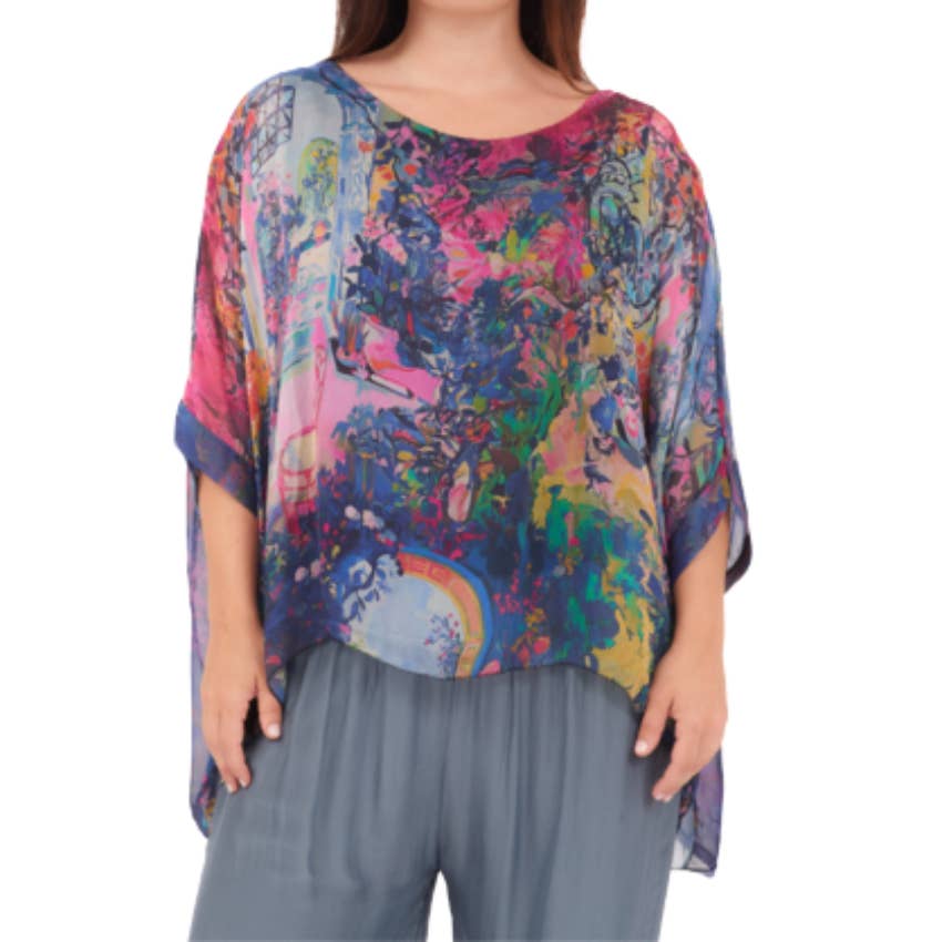 VeraMay - Wholesale Shirt – Women’s - 278080 Blue Vera May Italian Silk Top