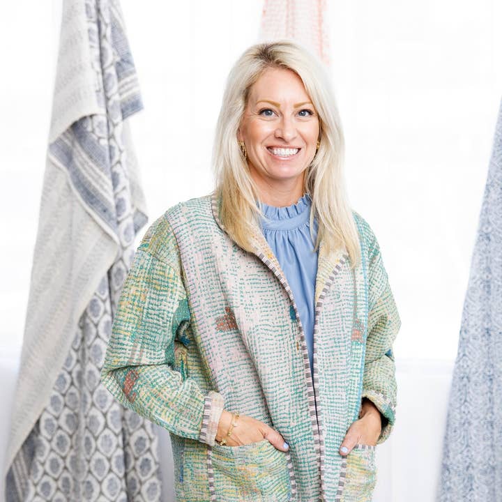 Chemins Antiques Kantha Réversible pour la vente par Rahab's Rope