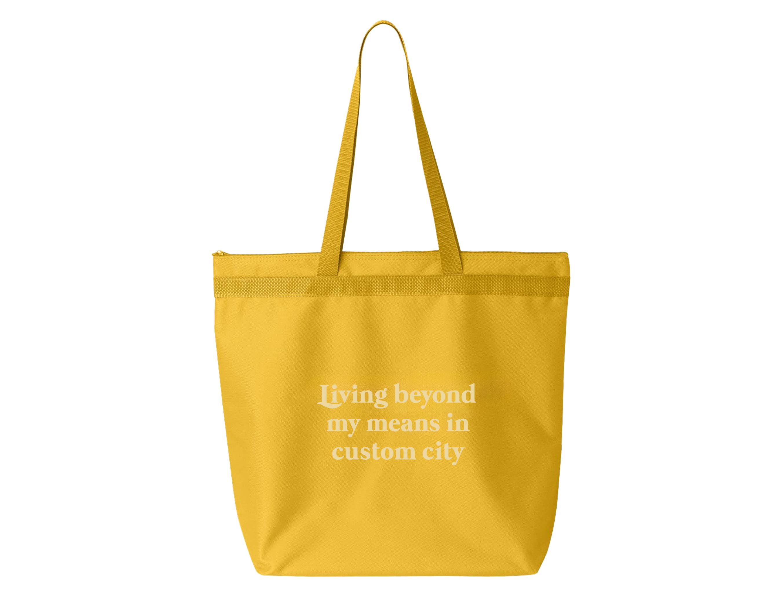 Calm Down Caren - Vente Tote bag – femme - Vivre au-delà de mes moyens à CUSTOM CITY - Grand sac fourre-tout à fermeture éclair4