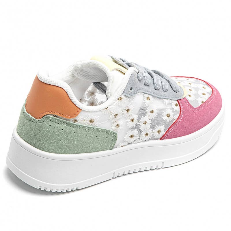 idealshoes - Wholesale Sneakers - Dames - idealshoes dames sneakers met bloemenprint13