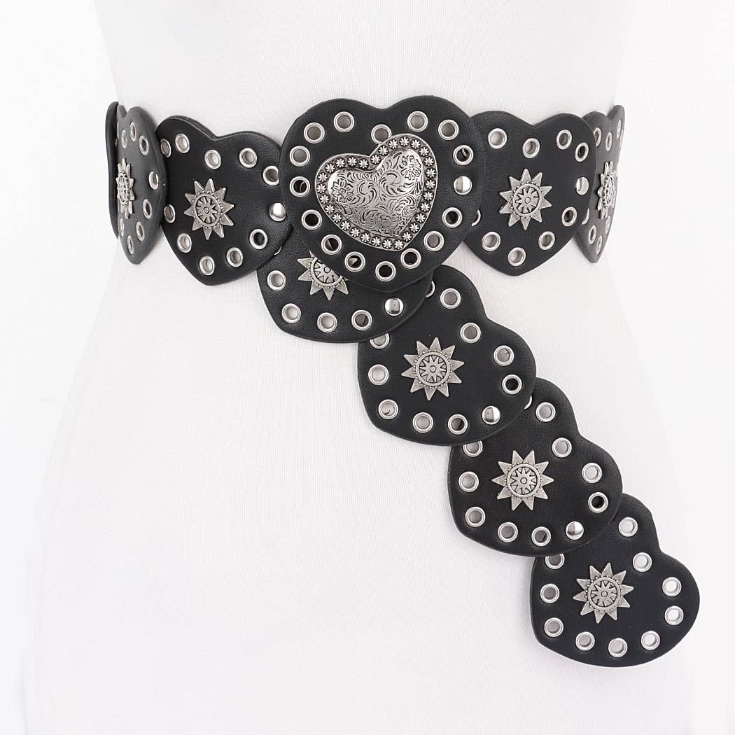 3AM BY H&D ACCESSORIES – wholesale Belt – Women's – Faux Leather Heart Shape Vintage Belt0