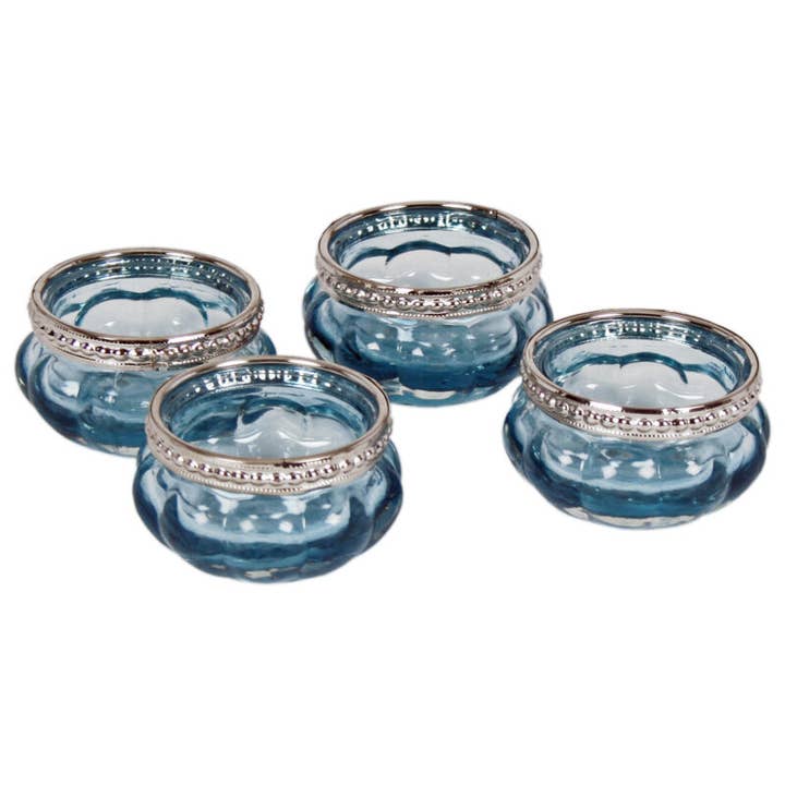 Tea Light Bowls S/4, Blue for wholesale by Originals International Ltd