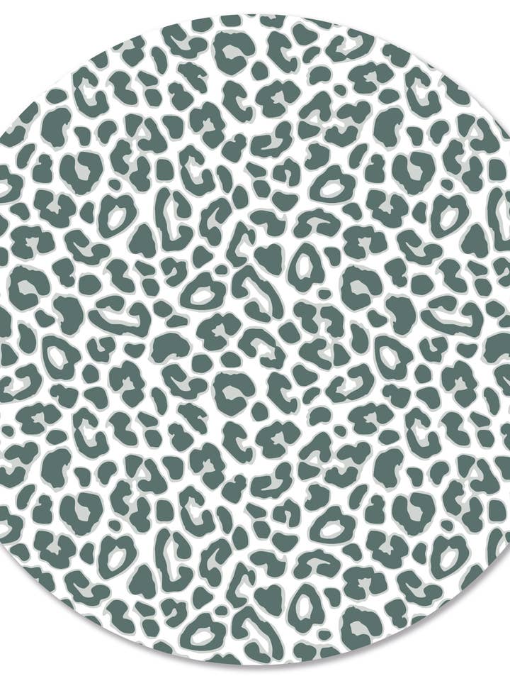 Muurcirkel med leopardmönster, grön för wholesale av Label2X B.V.
