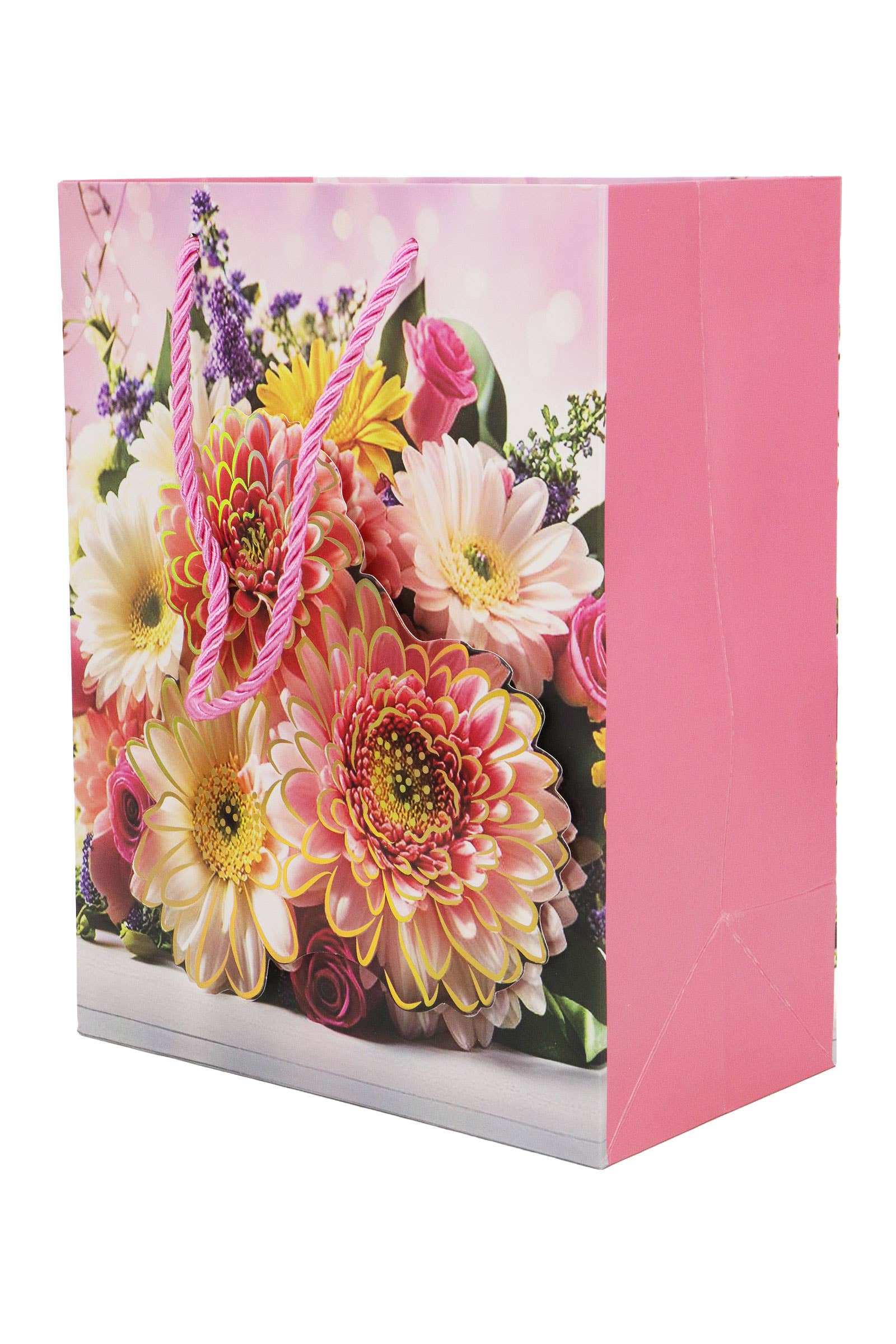 ASSORTITI Borsa regalo in carta opaca floreale margherita 3D - 12 pezzi in vendita all'ingrosso su Faire12