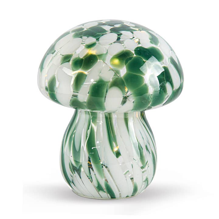 Grön fläckig LED-svampdekor med batteri D13,5 H15,5cm för wholesale av Opjet Paris