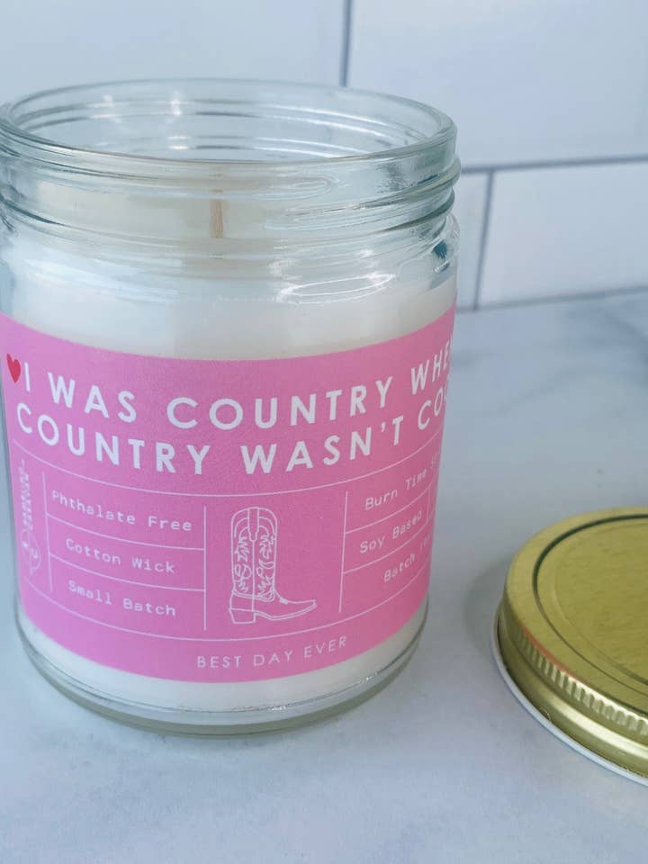 J'étais Country quand Country n'était pas cool Candle pour la vente par Rambling Caravan