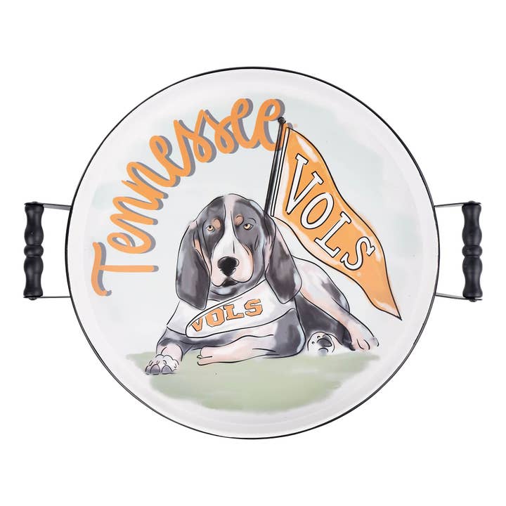 Plateau en émail mascotte du Tennessee pour la vente par Glory Haus