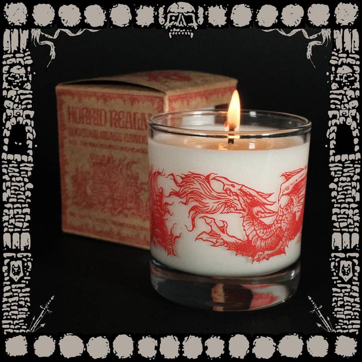 Blazing Siege doftande cocktailglasljus för wholesale av Horrid Realm