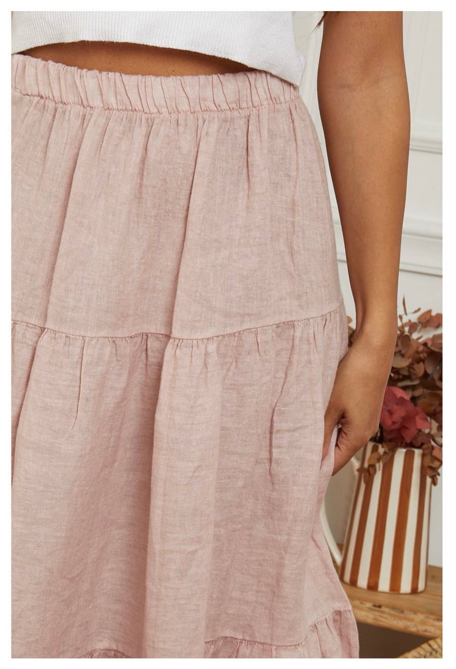 LÉA & LUC - Wholesale Skirt - Women's - 100% Linen Skirt REF. 834826