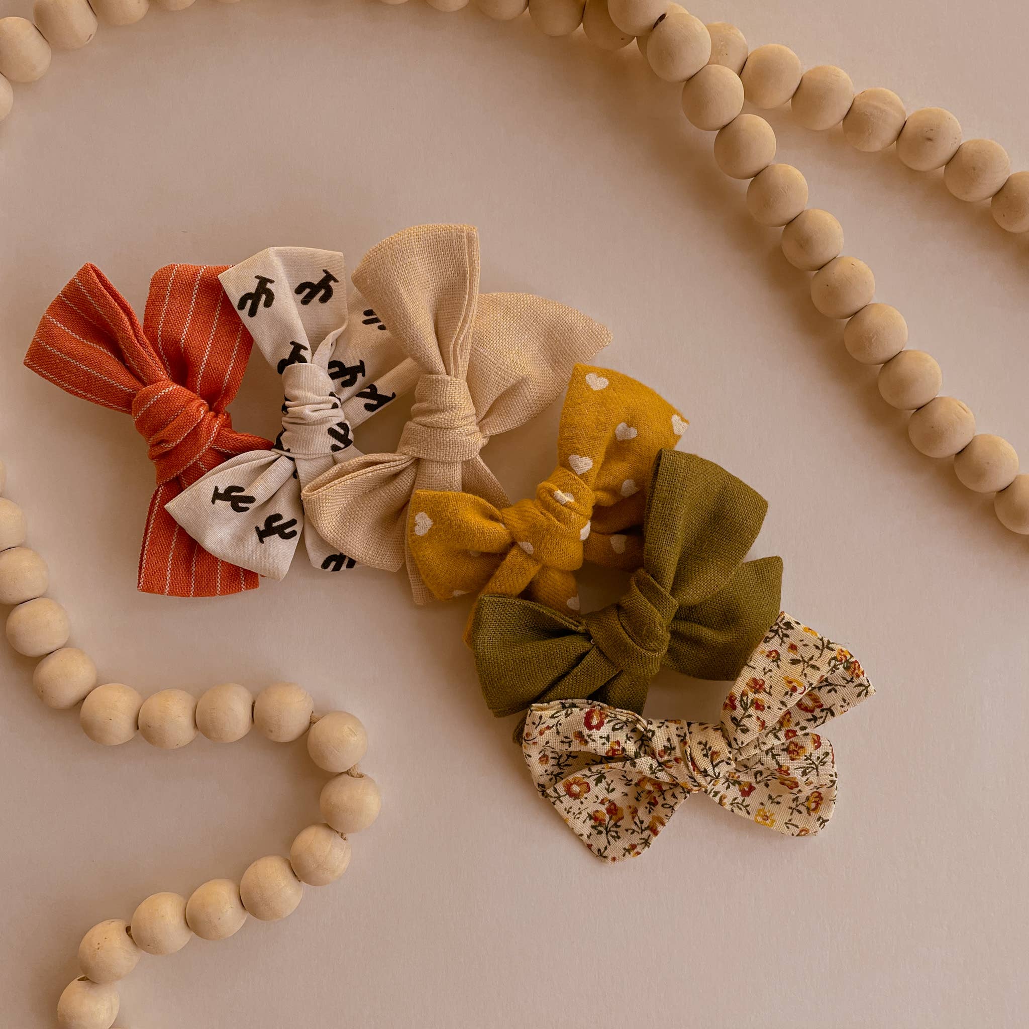 Moon + Mystics - Vendita all'ingrosso Fiocco per capelli - Bambini - 6 fiocchi per capelli fatti a mano per bambini nei colori del deserto dell'Arizona3