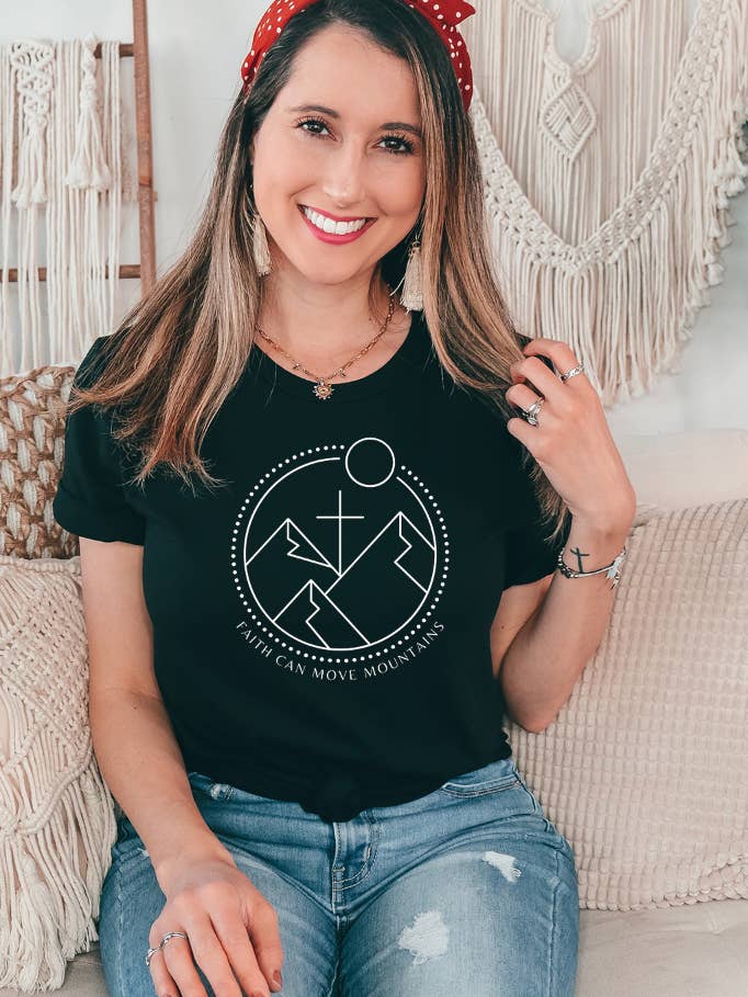 Faith Can Move Mountain T-Shirt mit Grafik für den Großhandel von SGB Wholesale