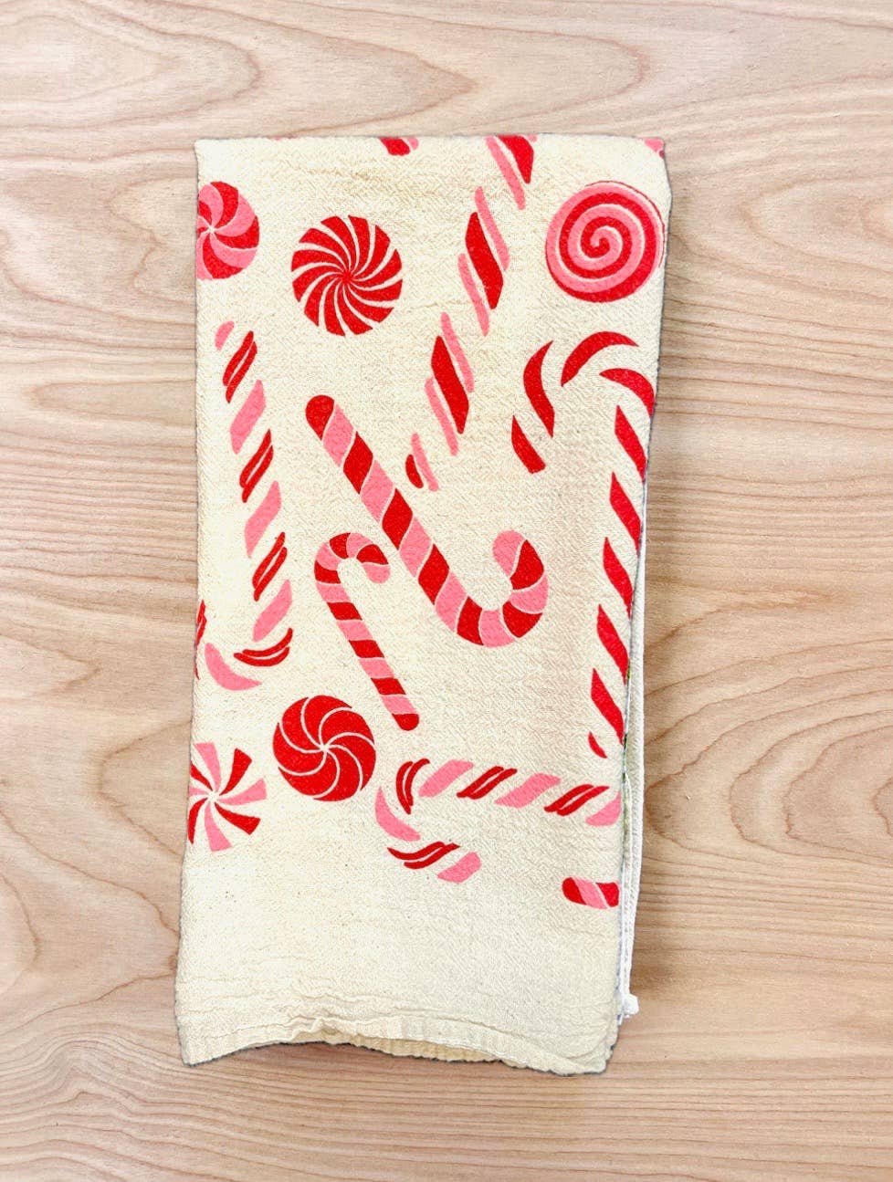 noon designs - Wholesale Tea Towel - Candy Canes Tea Towel 0