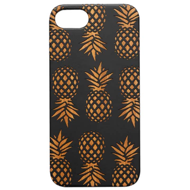 Schwarz beschichtetes Bambusholz - Pineapple Bonanza graviert für den Großhandel von OTTO CASE