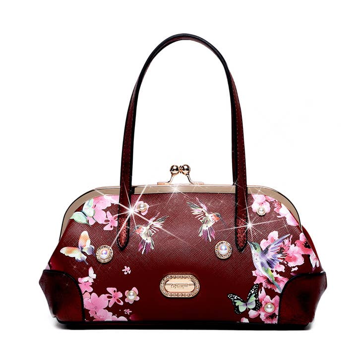 Brangio (Italy) Company Inc. - Wholesale Crossbody Bag - Women's - Brangio Italy Floral & Hummingbird Crossbody Bag3