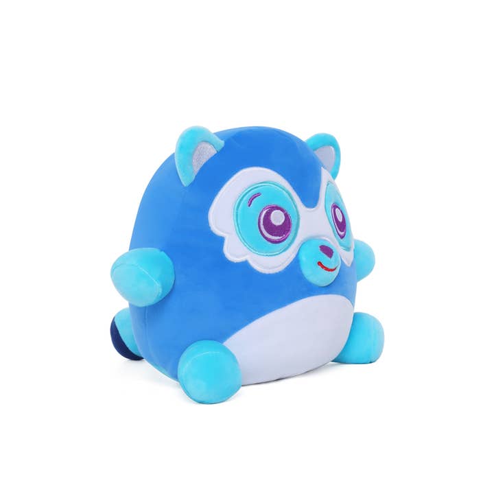 World Roller Toys - Wholesale Stuffed/Plush Toy - Kids & Baby - Roman the raccoon | Glow in the Dark 7.5" Soft Plush Toy7